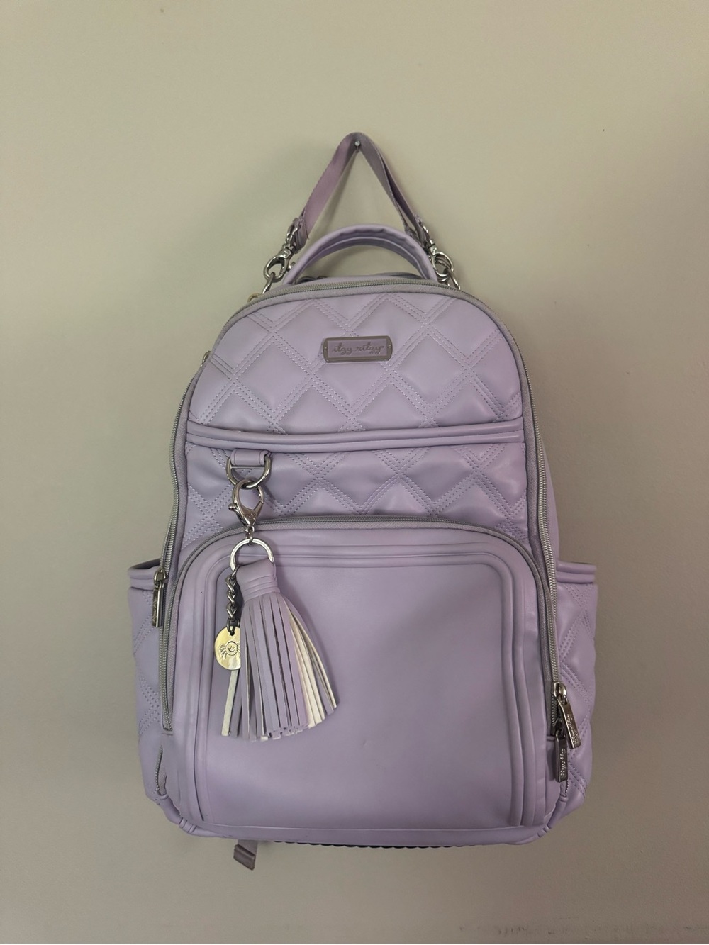 Itzy Ritzy Quilted Lavender Backpack